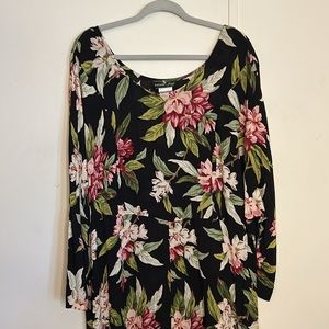 #106 More Jazz Floral Dress 3/4 Sleeve (22W)